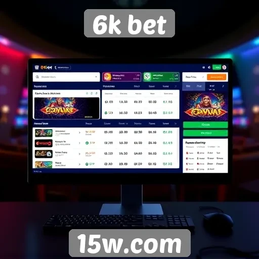Interface do usuário do site 6k bet avaliada